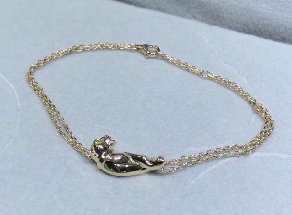 Panthère De Cartier Necklace Custom Natural Diamond 18K Gold Womens (2)