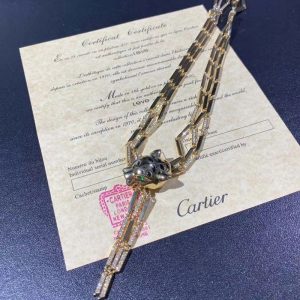 Panthère De Cartier Necklace Natural Diamond 18K Gold Custom (2)