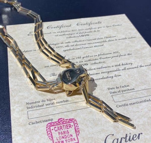 Panthère De Cartier Necklace Natural Diamond 18K Gold Custom (2)