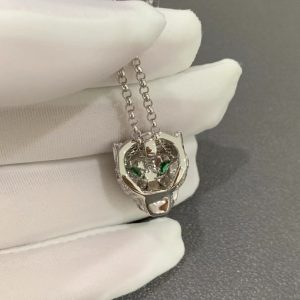 Panthère De Cartier Necklace Natural Diamond 18K White Gold Custom (2)