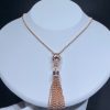 Panthère De Cartier Necklace Womens Custom Natural Diamond 18K Rose Gold (2)