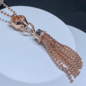 Panthère De Cartier Necklace Womens Custom Natural Diamond 18K Rose Gold (2)