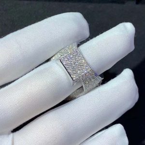 Panthère De Cartier Ring 18K White Gold Natural Diamond Custom (2)