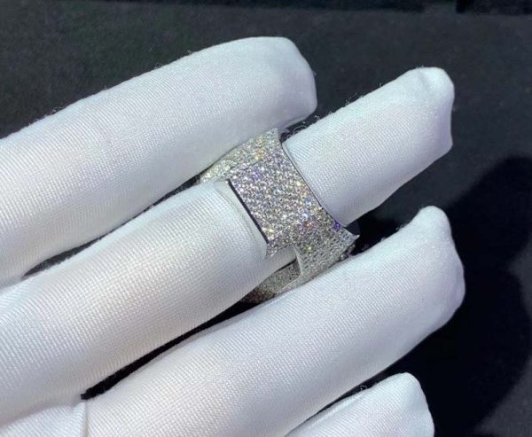 Panthère De Cartier Ring 18K White Gold Natural Diamond Custom (2)