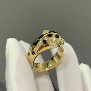 Panthère De Cartier Ring Custom Natural Agate 18K Gold (2)