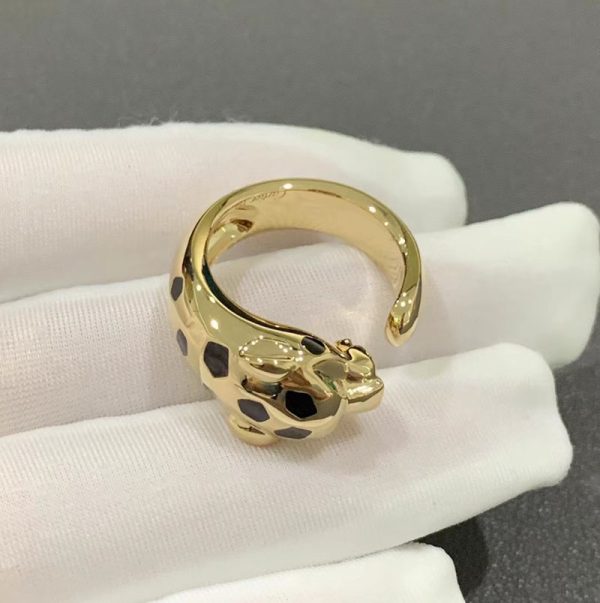 Panthère De Cartier Ring Custom Natural Agate 18K Gold (2)