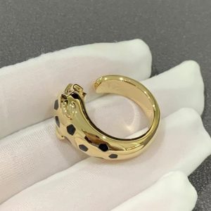 Panthère De Cartier Ring Custom Natural Agate 18K Gold (2)