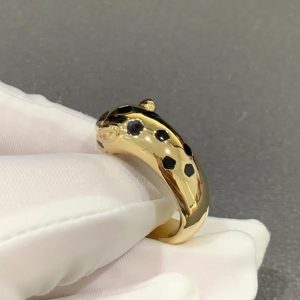 Panthère De Cartier Ring Custom Natural Agate 18K Gold (2)