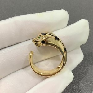 Panthère De Cartier Ring Custom Natural Agate 18K Gold (2)