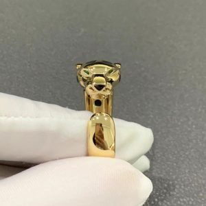 Panthère De Cartier Ring Custom Natural Agate 18K Gold (2)