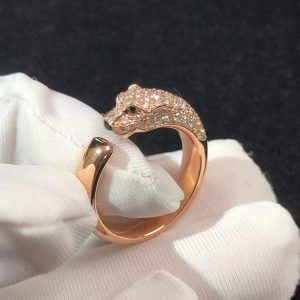 Panthere De Cartier Ring Custom Natural Diamond 18K Rose Gold (2)