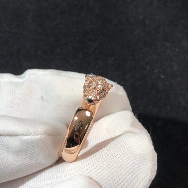 Panthere De Cartier Ring Custom Natural Diamond 18K Rose Gold (2)