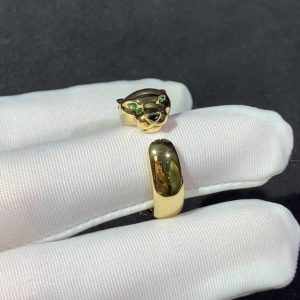 Panthère De Cartier Ring Custom Natural Gemstones 18K Gold (2)