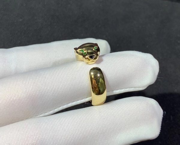 Panthère De Cartier Ring Custom Natural Gemstones 18K Gold (2)