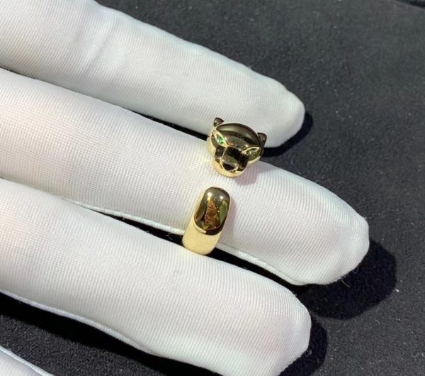 Panthère De Cartier Ring Custom Natural Gemstones 18K Gold (2)