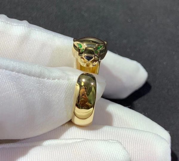 Panthère De Cartier Ring Custom Natural Gemstones 18K Gold (2)