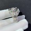 Panthère De Cartier Rings Custom Natural Agate Diamond 18K White Gold (2)