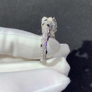 Panthère De Cartier Rings Custom Natural Diamond 18K White Gold (2)