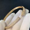 Panthère De Cartier Women Bracelet Custom 18K Gold Natural Diamonds (2)