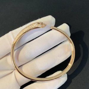 Panthère De Cartier Women Bracelet Custom 18K Gold Natural Diamonds (2)