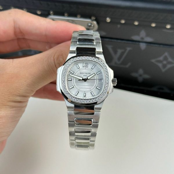 Patek Philippe Replica Watches Bezel Diamonds Nautilus 7010 Women's 32mm (3)