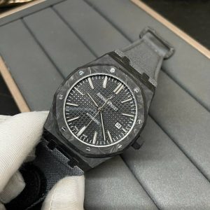 Replica Audemars Piguet Watch Royal Oak 15400 Full Carbon Nylon Strap 41mm