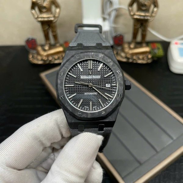 Replica Audemars Piguet Watch Royal Oak 15400 Full Carbon Nylon Strap 41mm