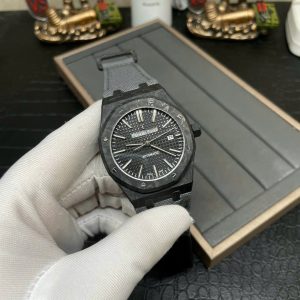 Replica Audemars Piguet Watch Royal Oak 15400 Full Carbon Nylon Strap 41mm