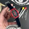 Replica Richard Mille Watch RM07-01 Red Carbon Black Rubber Strap 32x46mm (1)