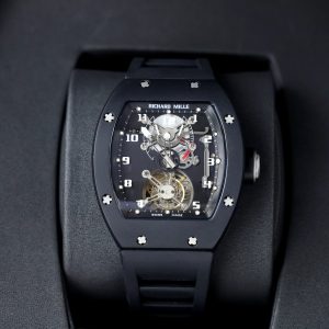 Richard Mille Replica Watch RM001 Tourbillon Black Ceramic 42mm (5)