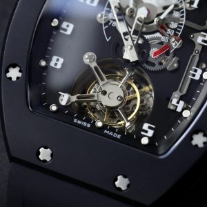 Richard Mille Replica Watch RM001 Tourbillon Black Ceramic 42mm (5)