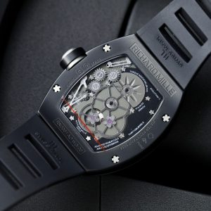 Richard Mille Replica Watch RM001 Tourbillon Black Ceramic 42mm (5)