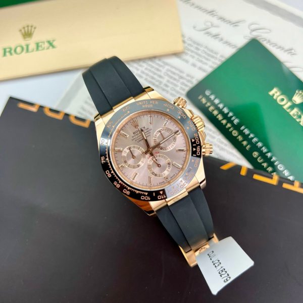 Rolex Daytona 116515LN Best Replica Rose Gold Wrapped BT Factory 40mm (9)