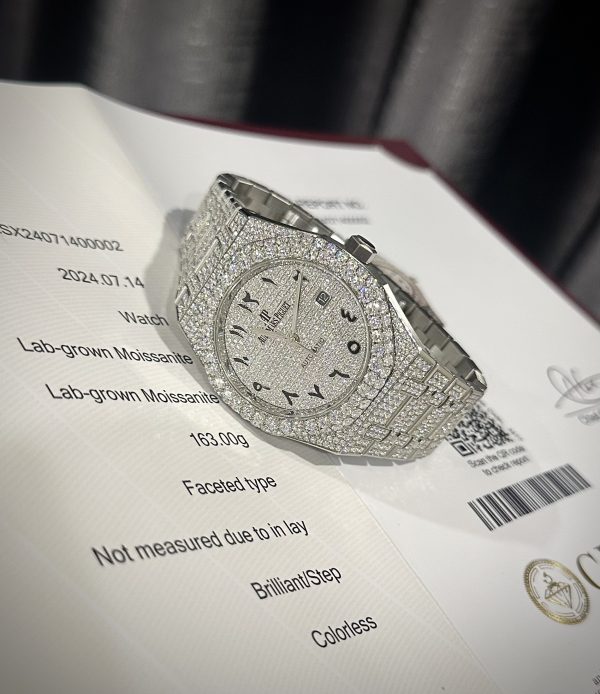 Audemars Piguet Iced Out Full Moissanite Diamonds Customs Best Replica 41mm (3)