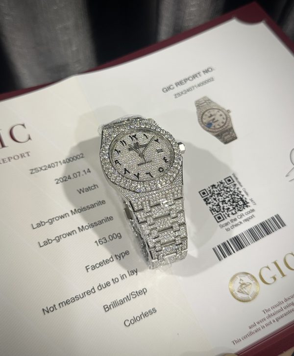 Audemars Piguet Iced Out Full Moissanite Diamonds Customs Best Replica 41mm (3)