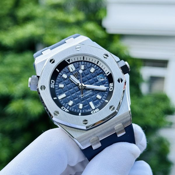 Audemars Piguet Replica Watch Blue Dial Royal Oak 15720ST IP Factory 41mm (1)