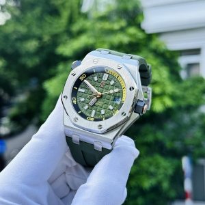 Audemars Piguet Royal Oak 15720ST Green Fake Watch IP Factory 42mm (4)