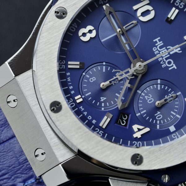 Hublot Big Bang Chronograph Titanium Blue Color Replica Watch 44mm (1)