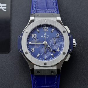 Hublot Big Bang Chronograph Titanium Blue Color Replica Watch 44mm (1)