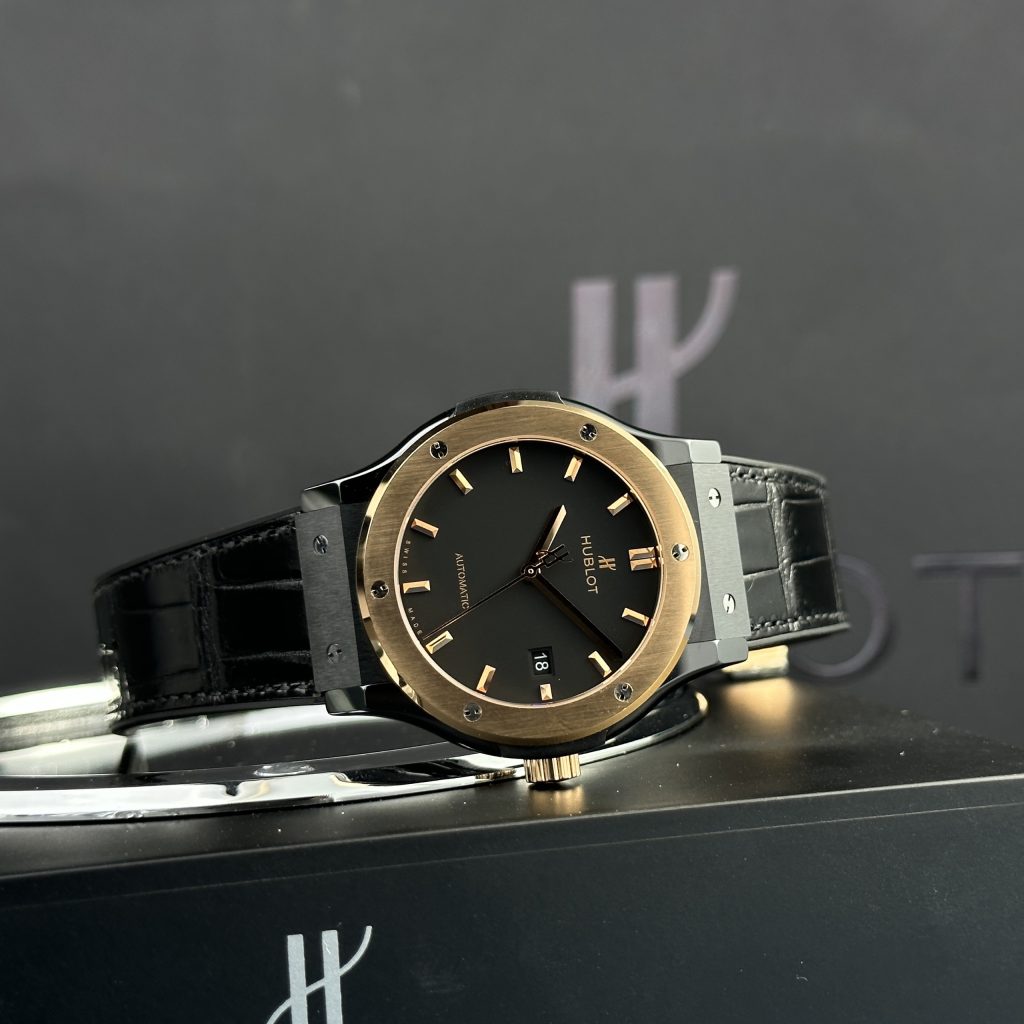 Hublot Classic Fusion Black Ceramic Demi King Gold Movement SW300 JJZ 42mm (5)