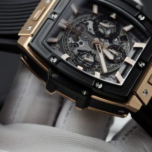 Hublot Spirit Of Big Bang King Gold Bezel Ceramic Best Replica 42mm (1)