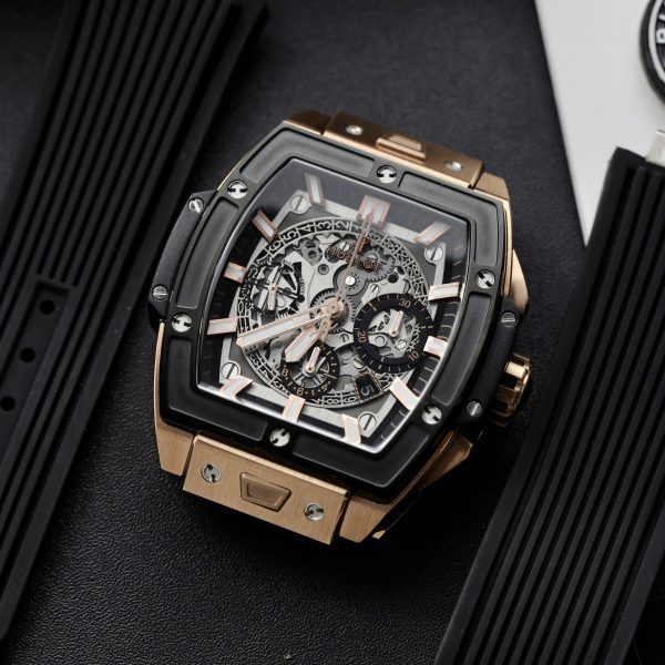 Hublot Spirit Of Big Bang King Gold Bezel Ceramic Best Replica 42mm (1)