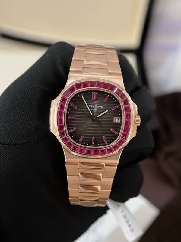 Patek Philippe Nautilus 5723 Customs Synthentic Red Ruby 18K Gold Wrapped 40mm