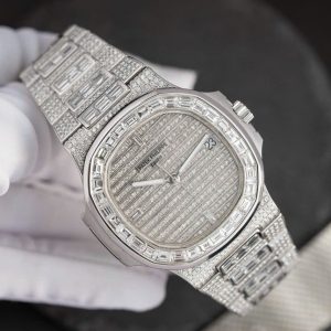 Patek Philippe Nautilus 5719 Best Replica Full Diamonds CZ 40mm (12)