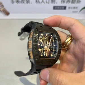 Richard Mille RM66 Best Replica Customs Tourbillon + 18K Gold + Carbon (9)