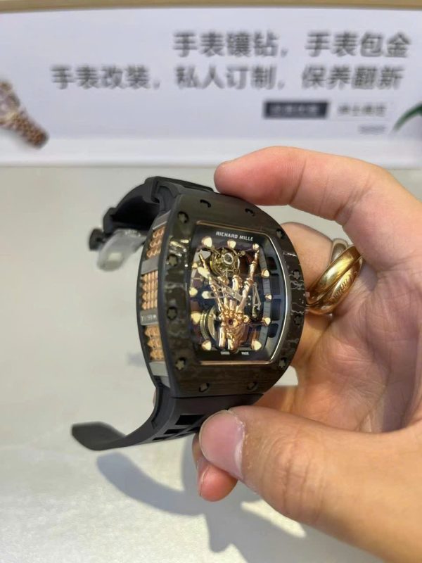 Richard Mille RM66 Best Replica Customs Tourbillon + 18K Gold + Carbon (9)