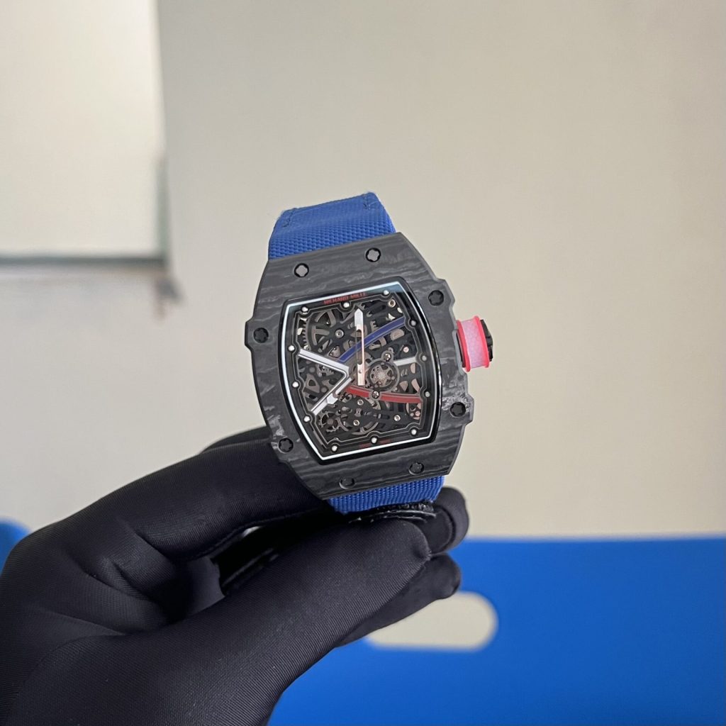 Richard Mille Replica Watches RM67-02 Carbon Blue Strap 39x48mm