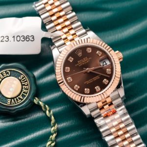 Rolex DateJust Gold Wrapped Best Replica Chocolate Dial GM Factory 31mm (1)
