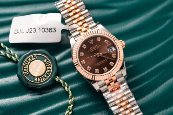 Rolex DateJust Gold Wrapped Best Replica Chocolate Dial GM Factory 31mm (1)