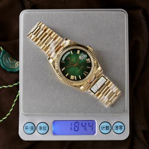 Rolex Day-Date 228238-0069 Green Ombre Replica Watch QF Factory 185 Grams 40mm (1)